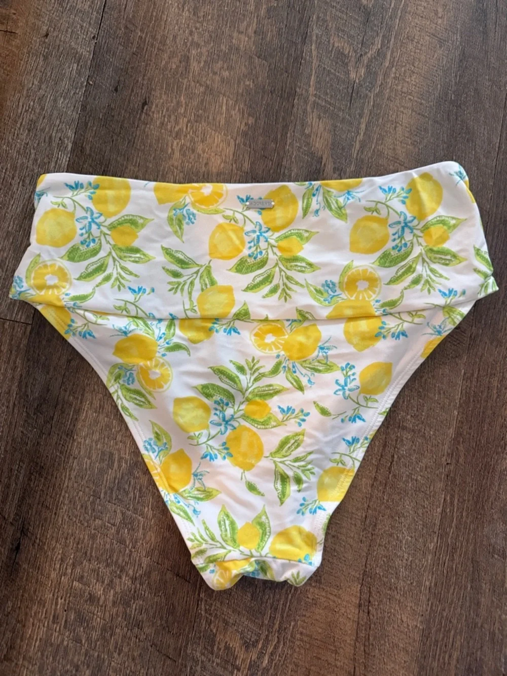 Adore Me White Bikini Bottoms with Yellow Lemon Print - Picture 3 of 3